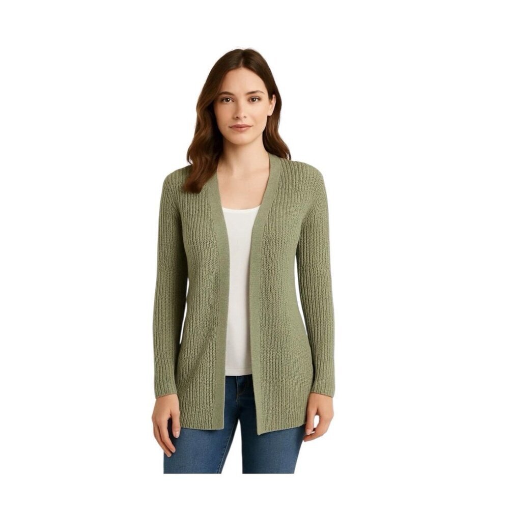 Pinque Jamelya Ribbon Criss Cross Back Cardigan~Size XS~Shaded Moss~New L9 25